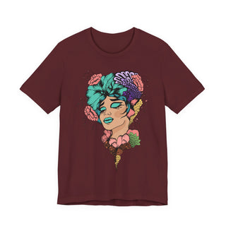 Snatch Goals Tee — Floral Portrait Graphic Short Sleeve Shirt