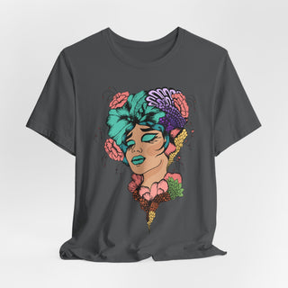 Snatch Goals Tee — Floral Portrait Graphic Short Sleeve Shirt