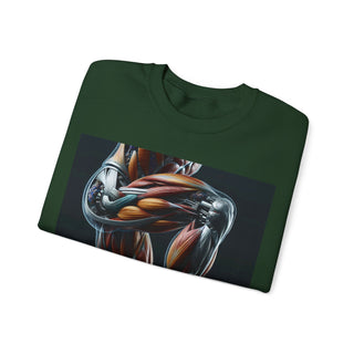 Squat Goals Crewneck Sweatshirt — Anatomy Muscle Graphic with “#squatgoals” Back