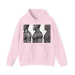 Hoodie — 'Pretty Buff' Tattooed Men Graphic Pullover