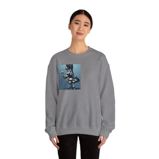 Crewneck Sweatshirt — 'Too Pretty To Skip a Leg Day' Fitness Graphic