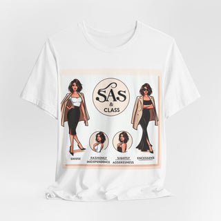 Sass & Class Graphic Tee — Retro Chic Women’s Illustration Shirt