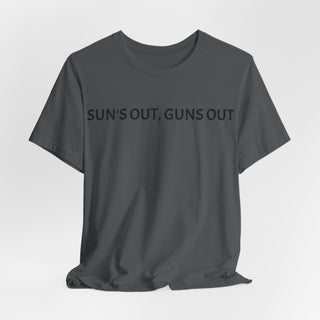 Sun's Out, Guns Out Tee — Muscular Fist Graphic T-Shirt