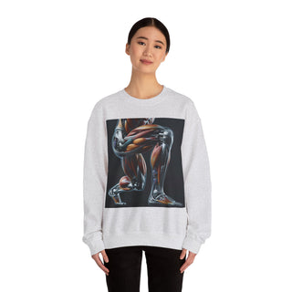 Squat Goals Crewneck Sweatshirt — Anatomy Muscle Graphic with “#squatgoals” Back