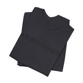 Sun's Out, Guns Out Tee — Muscular Fist Graphic T-Shirt