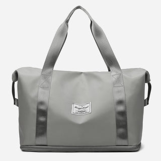 Large Capacity Expandable Gym Bag For Women - Waterproof Travel Duffel With Wet Pocket,Versatile Yoga Sports Bag With Shoe Compartment ,Stylish Tote & Shoulder Bag For Gym & Weekender