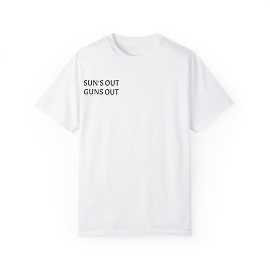 Sun's Out Guns Out Unisex Garment-Dyed T-Shirt - Fun Summer Graphic Tee