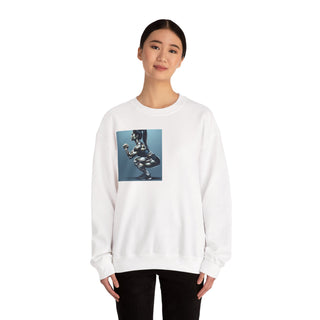Crewneck Sweatshirt — 'Too Pretty To Skip a Leg Day' Fitness Graphic