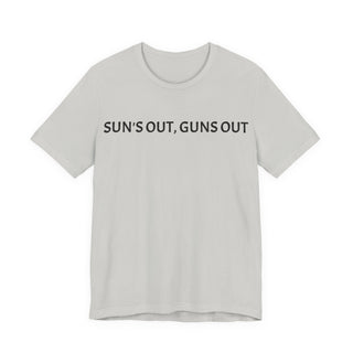 Sun's Out, Guns Out Tee — Muscular Fist Graphic T-Shirt