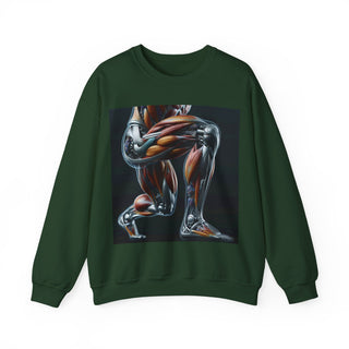 Squat Goals Crewneck Sweatshirt — Anatomy Muscle Graphic with “#squatgoals” Back