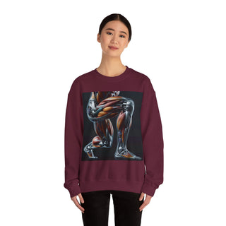 Squat Goals Crewneck Sweatshirt — Anatomy Muscle Graphic with “#squatgoals” Back