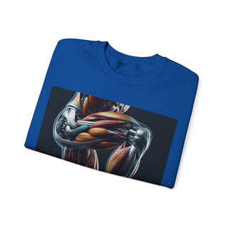 Squat Goals Crewneck Sweatshirt — Anatomy Muscle Graphic with “#squatgoals” Back