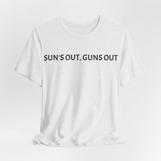 Sun's Out, Guns Out Tee — Muscular Fist Graphic T-Shirt