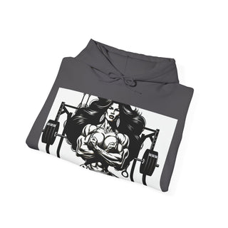 Fitness Hoodie — 'Beauty & Barbell' Female Bodybuilding Gym Sweatshirt