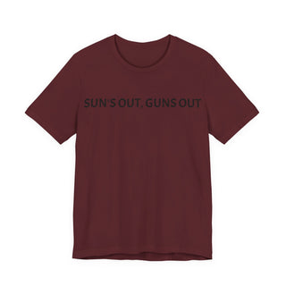 Sun's Out, Guns Out Tee — Muscular Fist Graphic T-Shirt