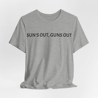 Sun's Out, Guns Out Tee — Muscular Fist Graphic T-Shirt