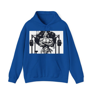 Fitness Hoodie — 'Beauty & Barbell' Female Bodybuilding Gym Sweatshirt
