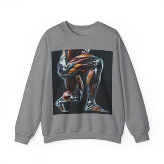 Squat Goals Crewneck Sweatshirt — Anatomy Muscle Graphic with “#squatgoals” Back