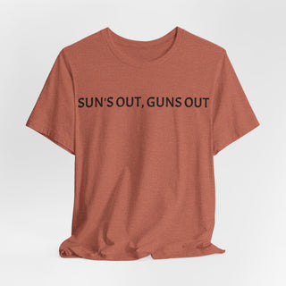 Sun's Out, Guns Out Tee — Muscular Fist Graphic T-Shirt