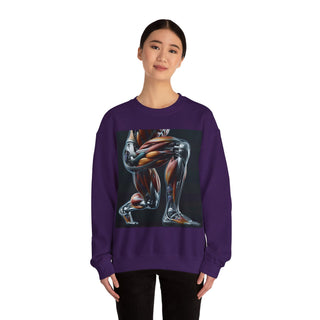 Squat Goals Crewneck Sweatshirt — Anatomy Muscle Graphic with “#squatgoals” Back