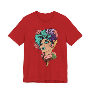 Snatch Goals Tee — Floral Portrait Graphic Short Sleeve Shirt