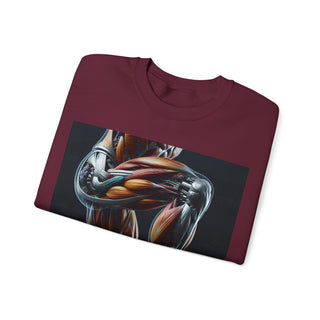 Squat Goals Crewneck Sweatshirt — Anatomy Muscle Graphic with “#squatgoals” Back