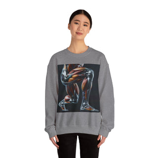 Squat Goals Crewneck Sweatshirt — Anatomy Muscle Graphic with “#squatgoals” Back