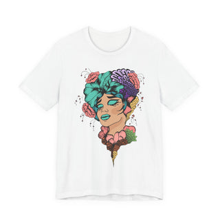Snatch Goals Tee — Floral Portrait Graphic Short Sleeve Shirt