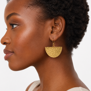 Monarch African Continent Earrings - Gold