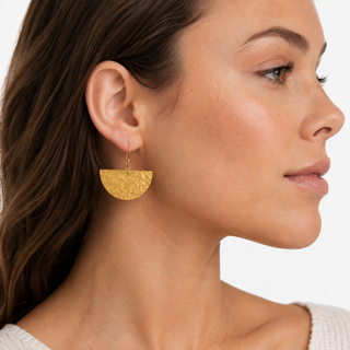 Monarch African Continent Earrings - Gold