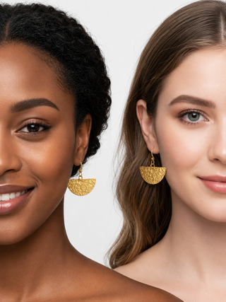 Monarch African Continent Earrings - Gold
