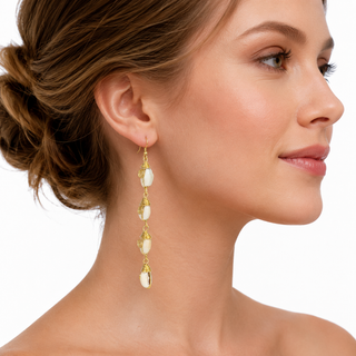 Gold and pearl earrings