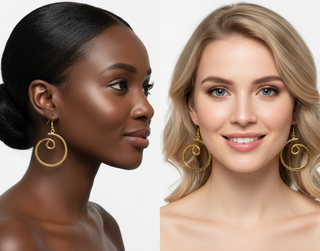 Gold spiral earrings