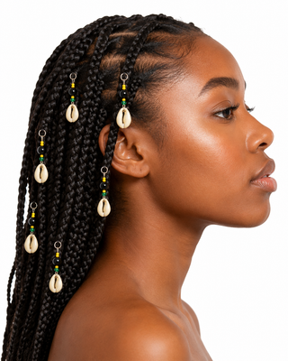 Cowrie Shell hair charm
