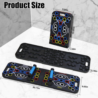Multifunctional Push Up Board Home Strength Training Equipment With 15 Fitness Accessories Pilates Bar Resistance Band Roller Wheel Full Body Workout Home Gym Equipment